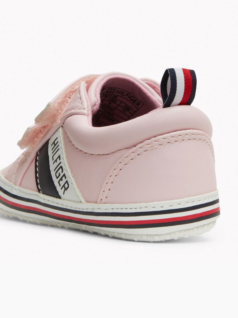 Lány Tommy Hilfiger Babies' Signature Stripe Tornacipő Rózsaszín | HU 1988ZUT